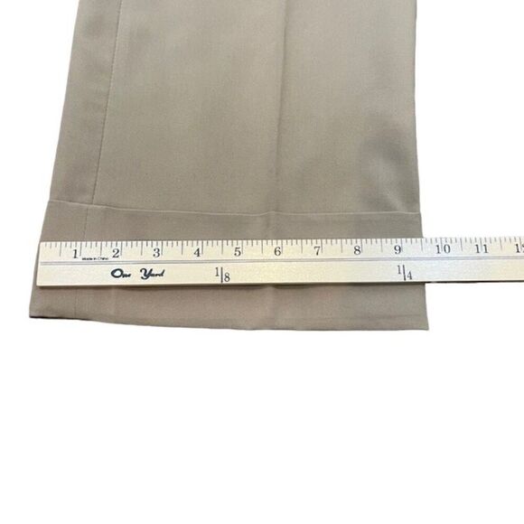 Sandro Sportswear Wide Leg Cropped Tummy Control Beige Pants Trousers Size 8 - Picture 6 of 13